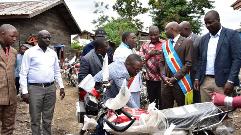 Beni : La MONUSCO dote 16 motos aux autorités locales pour renforcer la gouvernance de proximité